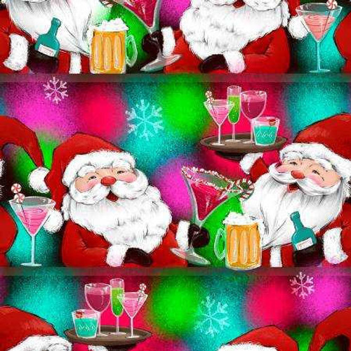  3 Wishes Fabric - Holiday Spirits - Santa Cheer 