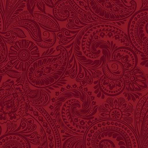  Benartex Fabric - Paisley Red 