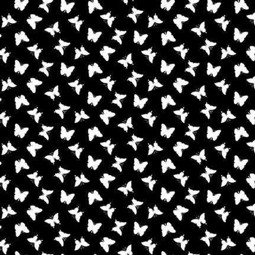  Blank Quilting Fabric - Paradox Mini Butterfly Black 