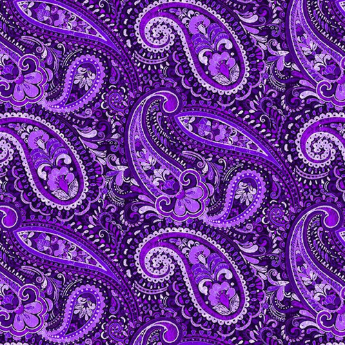  Blank Quilting Fabric - Shelby 108" - Paisley Purple 