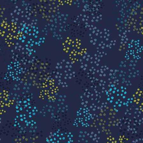  Clothworks Fabric - Light Navy Dots 
