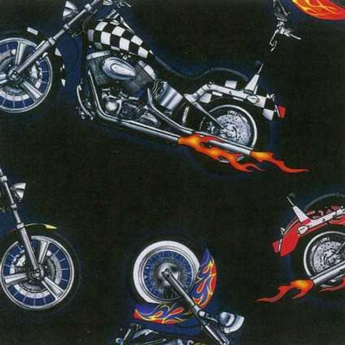  Elizabeth's Studio Fabric - In Motion - Motorcycles 