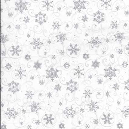 Fabric Traditions - Snowflake and Swirl Glitter 