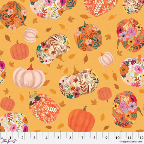  Free Spirit Fabric - Pumpkin Paradise - Orange || Autumn Friends 