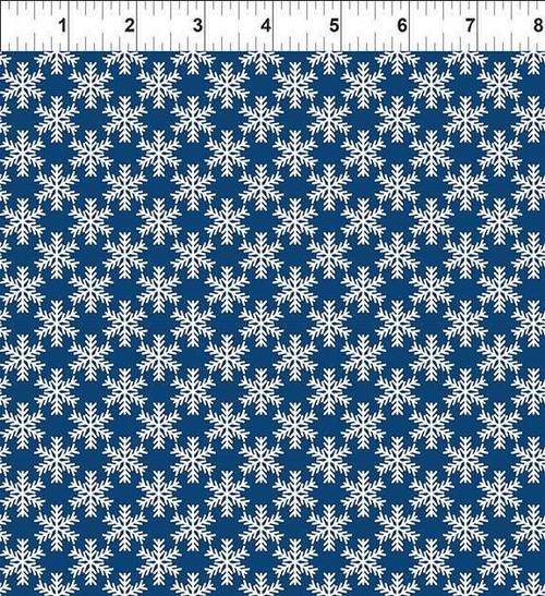  In The Beginning Fabric - Winter Blooms - Snowflake Grid 