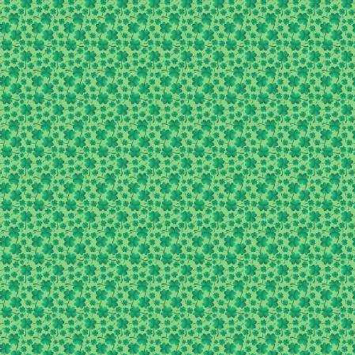  Kanvas Studio Fabric - Kelly Green Mini Clovers 