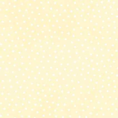  Maywood Studio Fabric - Little Lambies Woolies Flannel - Polka Dots Light Yellow/White 