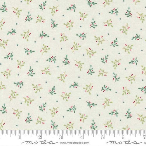  Moda Fabric - Holidays At Home - Holly Toss Snowy White 