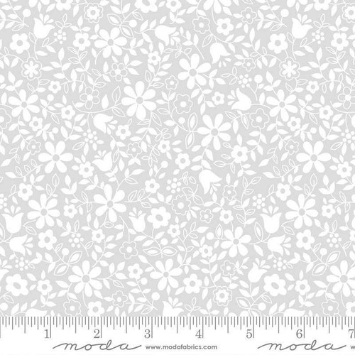  Moda Fabric - Whispers Flower Patch Zen Grey 