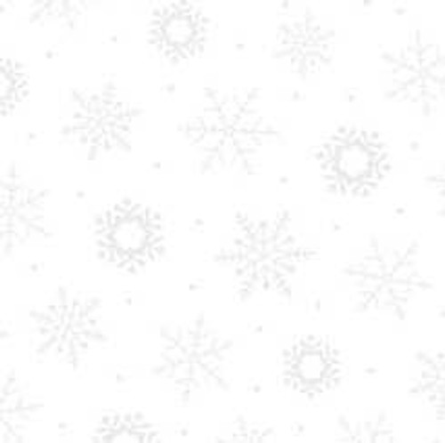 QT FABRICS QT Fabric - Quilting Illusions - Snowflake (white/white) 