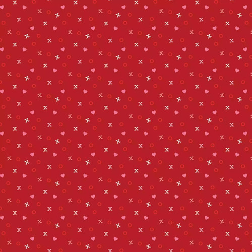  Riley Blake Designs Fabric - Falling in Love X's & O's - Red 