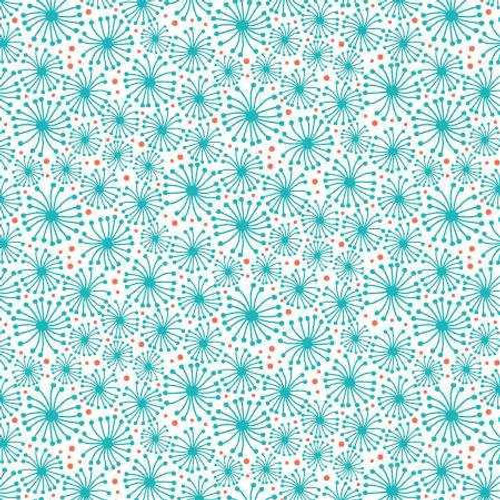 RJR Fabrics RJR Fabric - Flower Doodles - Dandelions - Turquoise 