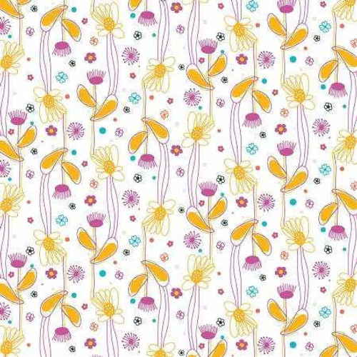 RJR Fabrics RJR Fabric - Flower Doodles - Floral Lines - Magenta 