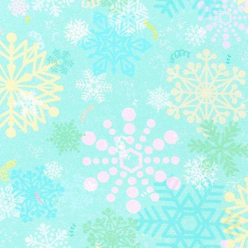 Robert Kaufman Fabrics Robert Kaufman Fabric - Tinsel Town - Snowflakes Sky 