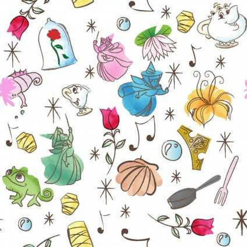  Springs Creative Fabric - Disney Princess - Symbols 