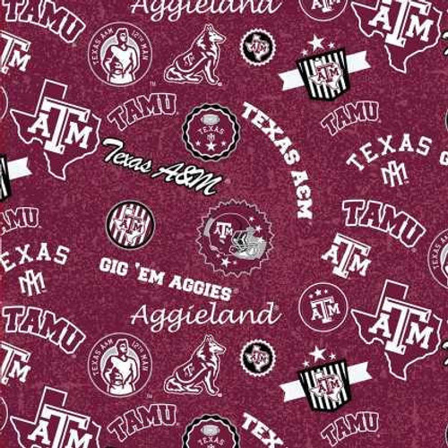  Sykel Enterprises Fabric - Texas A&M University - Symbols 