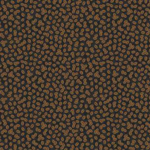  Wilmington Prints Fabric - Coffee Time Coffee Bean Toss Black 