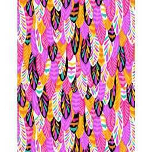  Wilmington Prints Fabric - Feathers & Foliage Owl Feathers - Purple 