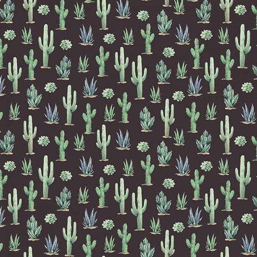  Windham Fabric - Desert Cowboy Cacti - Night 