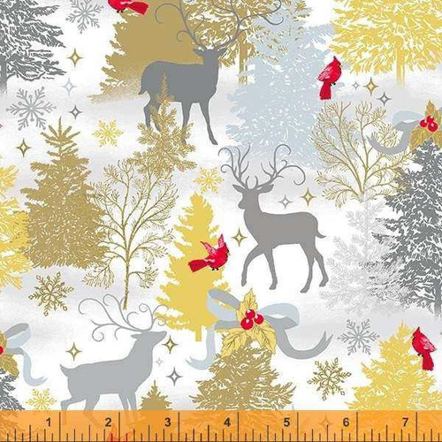  Windham Fabric - Frosted Forest - Forest Gathering 